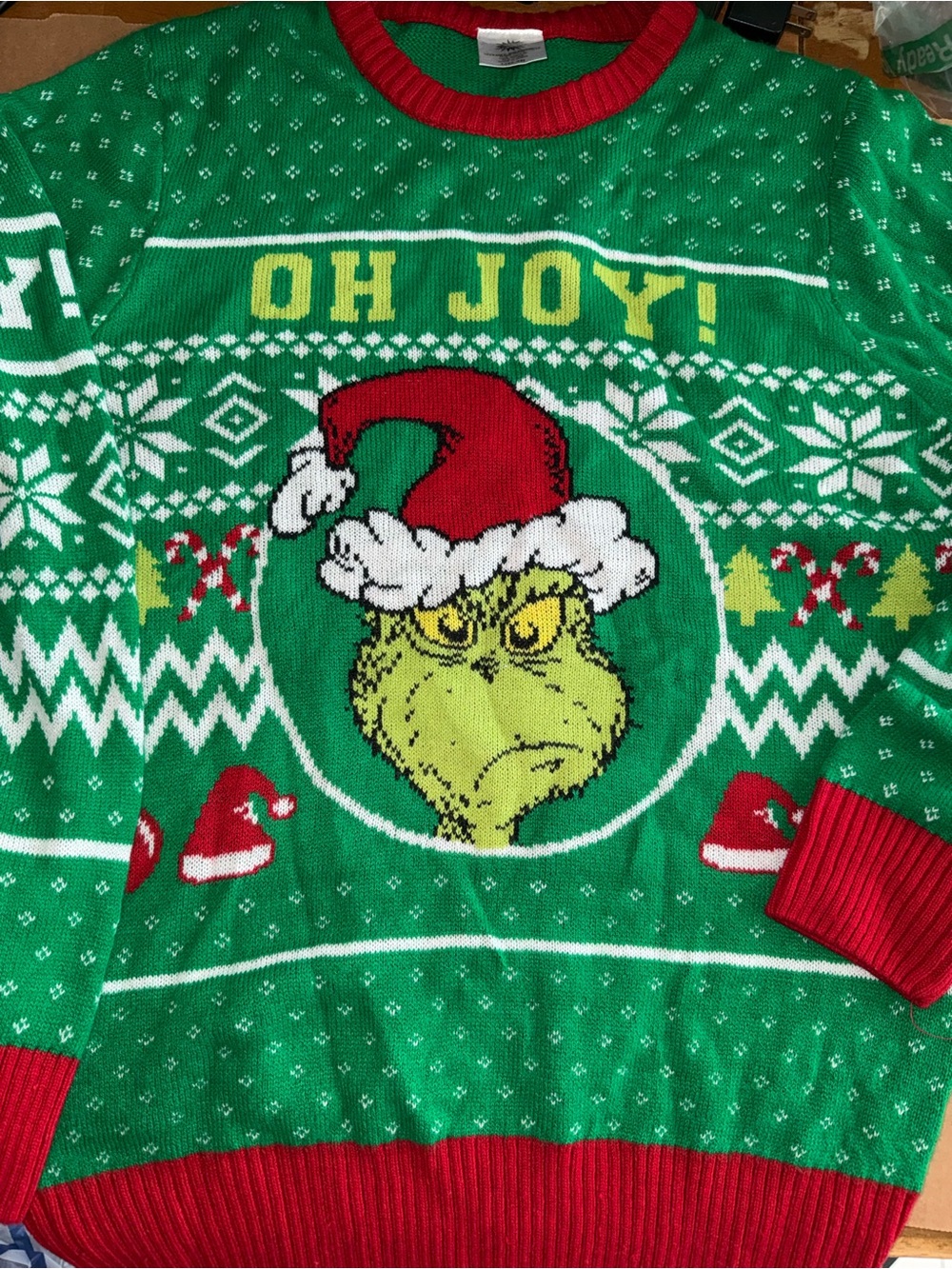 Men’s large The Grinch Ugly Christmas Sweater A21